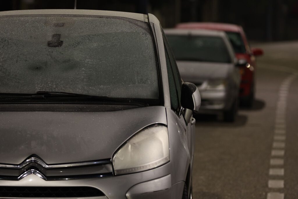 La comarca de Vigo se congela bajo cero en una madrugada gélida