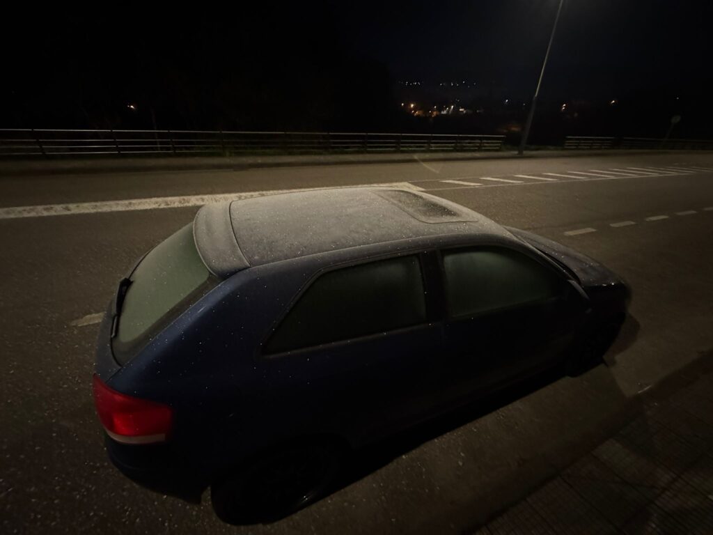 La comarca de Vigo se congela bajo cero en una madrugada gélida