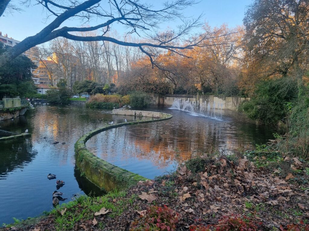 Lago artificial del Parque de Castrelos, en Vigo