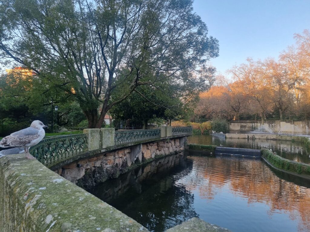 Lago artificial del Parque de Castrelos, en Vigo