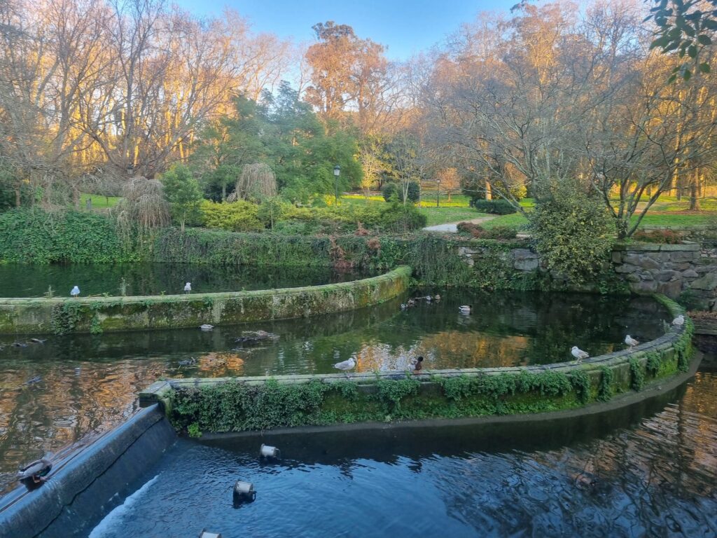 Lago artificial del Parque de Castrelos, en Vigo