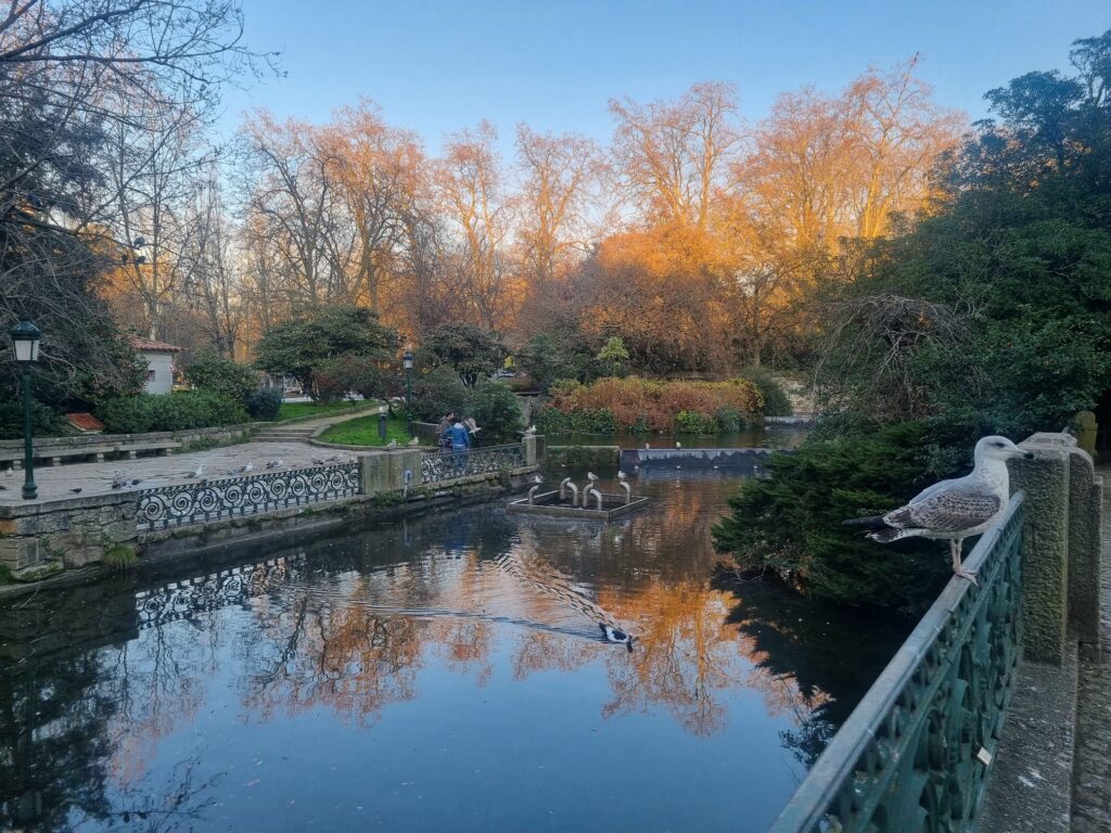 Lago artificial del Parque de Castrelos, en Vigo