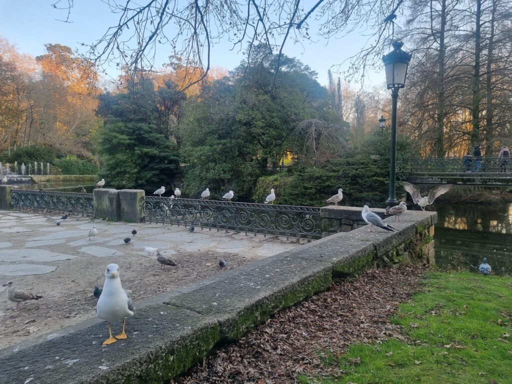 Lago artificial del Parque de Castrelos, en Vigo