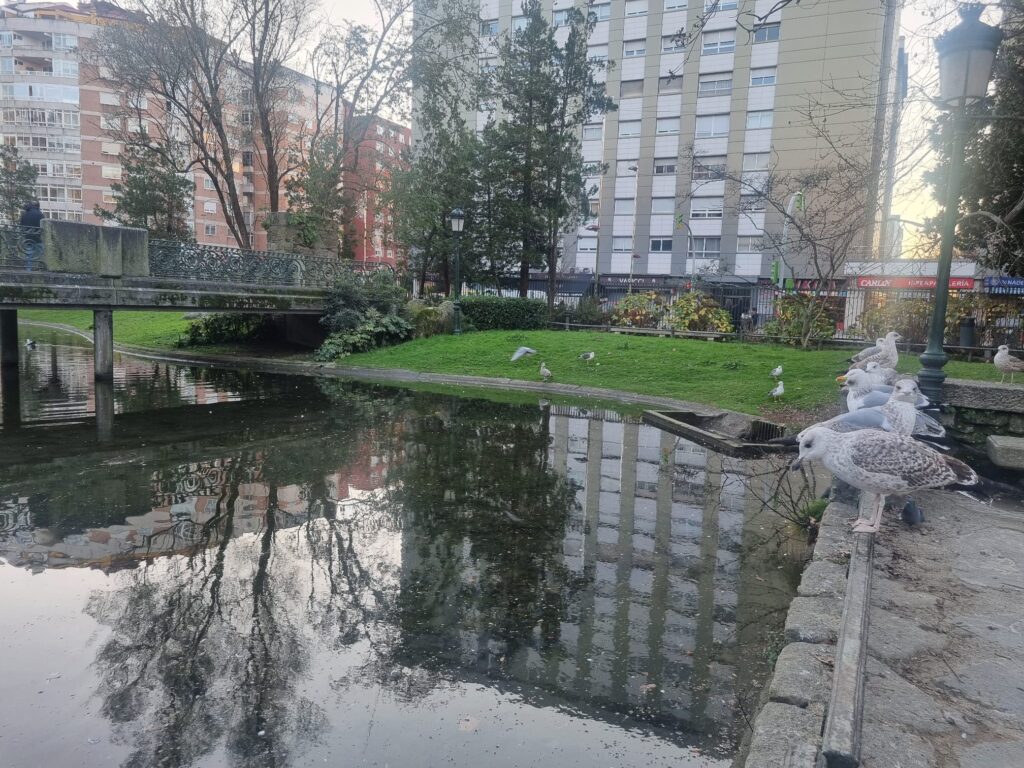 Lago artificial del Parque de Castrelos, en Vigo